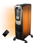 PELONIS Oil Filled Radiator Heater Luxurious Champagne Portable Space Heater with Programmable Thermostat, 10H Timer, Remote Control, Tip Over&Overheating Functions, Quiet Heater for Home Office