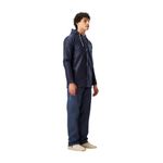 WATER FIGHTER by ZEEL Rain Coat for Men with Adjustable Hood, Polyester Waterproof Full Sleeves, Top and Bottom Set Rainwear, Front Zip with Flap, Lightweight Raincoat (EWF79, True Navy, L)