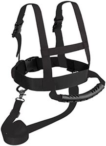 Kids Ski Harness with Long Ski Leash, Back Gripper & Wedge Clip - Helping Kids Learn - Black