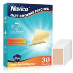 Nuvica Quit Smoking Patches, 21mg, 30-Count Stop Smoking Aids Patches, 24-Hour Stop Smoking Aid, Controls Cravings