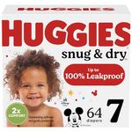 Diapers Size 7 - Huggies Snug & Dry Disposable Baby Diapers, 80ct, One Month Supply