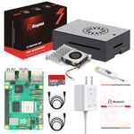 iRasptek Starter Kit for Raspberry Pi 5 RAM 8GB - 128GB Edition of OS-Bookworm Pre-Installed (Aluminum Case)