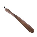 Muso Wood Shoe Horn Long Handle 15" for Seniors,Wooden Shoehorn for Men, Women, Kids,Pregnancy(Walnut)