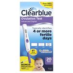 Clearblue Advanced Digital Ovulation Test Kit, Plus Bonus Rapid Detection Pregnancy Test, 20 Ovulation Tests & 1 Pregnancy Test