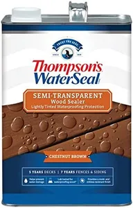 Thompson’s WaterSeal Semi-Transparent Waterproofing Wood Stain and Sealer, Chestnut Brown, 1 Gallon