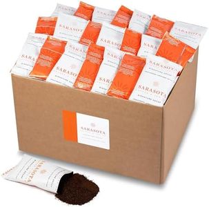 Sarasota Coffee Packs Bulk Ground Packets | Decaf | Gourmet Decaffeinated Assorted Gift Set Sampler | Low Acid Mold Free Single Pot Individual Pouches for 12 Cup Coffee Maker | 1.75 Oz Bags, 100 Count