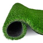 BEAUTYFLOWER AMASKY Artificial Grass Turf 4 Tone Synthetic Artificial Turf Rug for Dogs Indoor Outdoor Garden Lawn Patio Balcony Synthetic Turf Mat for Pets (17 in x 24 in = 2.84 sq ft)