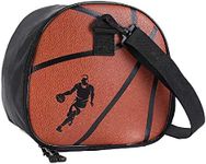 ZXJOY Basketball Carrying Bags Single-Shoulder Basketball Carrying Bags Practical Portable Large Bag for Carrying Sports Equipment Accessories (Orange)