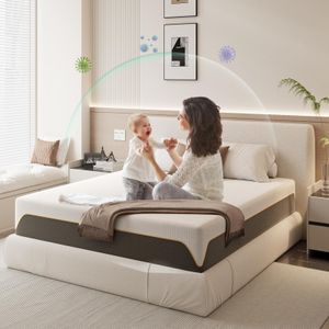 Doubleslee Memory Foam Double Mattress – Medium Firm, 4FT6, Cooling, Back Pain Relief, 135x190x20cm