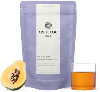OSULLOC Peach Papaya Black Tea | Sweet Fruit Tea | 20 Pyramid Tea Bags, 1.76oz