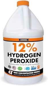 Chromex Hydrogen Peroxide 12 Percent Food Grade, 4X Power Concentrated Solution, Dilutes to 4 Gallons, Versatile Uses Include Topical Care, Home, Kitchen, Bath Cleaner, Laundry, Whitening, 1 Gallon