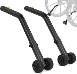 Vive Curved Wheelchair Anti Tippers - Durable Anti Roll Back Accesory for Medical Wheelchairs, Transport Chairs, Heavy Duty, Bariatric - Added Stability & Safety for Mobility Aids (Curved)