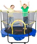 VEVOR 5FT Trampoline for Kids, 60" Indoor Outdoor Trampoline with Safety Enclosure Net, Basketball Hoop and Ocean Balls, Mini Toddler Recreational Trampoline Birthday Gifts for 3+ Years Kids