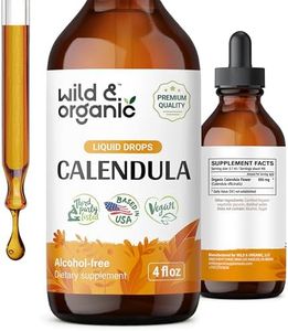 Wild & Organic Calendula Tincture - Liquid Calendula Flowers Supplement for Immune Support - Alcohol-Free Herb Extract Drops - Vegan, Sugar-Free - 4 fl oz