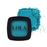 Lola Make-Up Mono Eyeshadow, Turquoise, Satin, Rich Intense Pigmentation, High Coverage, Use Wet & Dry, All Skin Tone, Mineral Oil Free, Vegan & Cruelty Free, No. 005