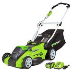 Greenworks 40V 16-inch Cordless Lawn Mower, 4.0 Ah Battery and Charger Included 25242