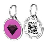 Pet Dwelling Precious Symbol QR Code Pet ID Tags - Dog Tags - Cat Tags: Instant Online Profile Access and Scan Location Email Alerts