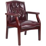 Boss Office Products Ivy League Executive Guest Chair , Burgundy