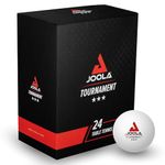 JOOLA Table Tennis Balls Tournament Selected 40 + mm Diameter, 3-Star Premium Table Tennis Balls Indoor and Outdoor Compatible, White, Pack of 24