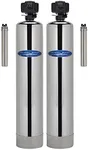 Acid Neutralizing Whole House Water Filter (9-13 GPM) + Smart Multimedia | Stainless Steel Tank, Filters 1,000,000 Gallons | Crystal Quest