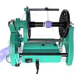 HNBYLMM Electric Spinning Wheel, Automatic Yarn Winding Machine, Knitting Wool Yarn Winder, Speed Control, Forward and Reverse, for Yarn Weaving, Mixed Roving Process,Green