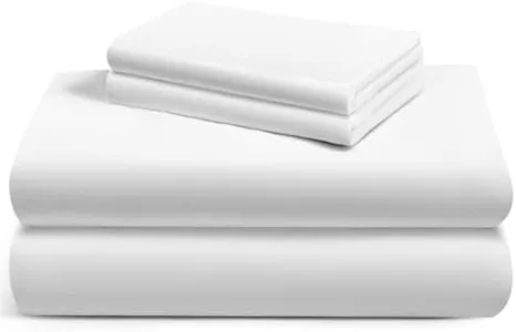 LuxClub Queen Sheets, 100% Organic Viscose Derived from Bamboo, Queen Cooling Sheet Set, Deep Pocket Up to 16", Breathable & Soft Bed Sheets, Hotel Luxury Silky Bedding Sheets & Pillowcases, White