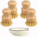 Bamboo Dish Brush - 4 Packs and 1 C