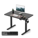 FEZIBO Standing Desk 40 x 24 Inch, Height Adjustable Desk with Memory Buttons, Electric Sit Stand Desk with 7th Gen Lift System, Home Office Table with Splice Board (Midnight Black)