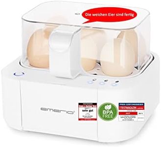 Emerio bester Eierkocher EB-115560 cooks all three cooking levels [soft|medium|hard] in just one cooking process with perfect result and voice output, unique in technology and design, model 2022