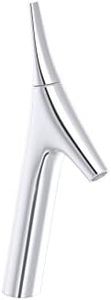 Kohler Vive Tall Wash Basin Tap - Silver with Chrome Finish - Mixer Tap for Bathroom - Metal Sink Faucet - Polished Elegant Design - Easy Lever Handle Movement - Deck Mounting Type 23967IN-4ND-CP