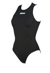 Arena Women's Solid Water Polo One Piece Swimsuit Black