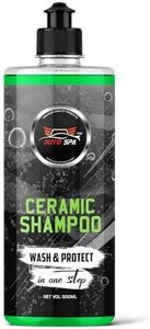 AUTO SPA Ceramic Car Wash Shampoo (500ml) – High Foam SiO2 Infused Car Washing Liquid | pH Neutral Formula for Mirror Shine, Paint Protection & Ceramic Coated Vehicles