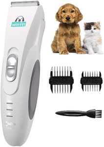 CP-6800 Professional Dog Clippers, Corded/Cordless Pet Clipper with Ceramic Blades, 2-Gear Low Noise Cat Grooming Shaver with 0.5mm & 0.75mm Comb