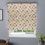 HIPPO Printed Blackout Indoor Roller Blinds for Windows Lantern-Curtain Design Rolling Curtains Corded Roll Up and Down Blind for Home Office (4X5 FT)