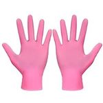 Disposable Gloves,Pink Nitrile Gloves 100-Pack Latex Free Powder Free Touch Screen For Cleaning And Various Scenes…