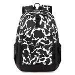 Choco Mocha School Backpack for Teen Girls 18 Inch, Cow Print Black