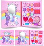Aomig 14 Colors Kids Makeup Sets for Girls, Washable Children's Make Up Kit with Mirror, Non-Toxic Cosmetic Beauty Set Gift for Kids, Princess Pretend Play Games Toys Birthday