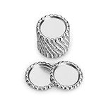 IGOGO Silver Chrome Bottle Caps for Hair Bows, DIY Pendants or Craft Scrapbooks by IGOGO