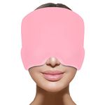 VANLON Headache Hat For Migraine,Headache Migraine Relief Cap For Tension Headache Migraine Relief,One Size Fits All Headache Hat With Reusable Ice Gel Pack For Puffy Eyes,Sinus&Stress Relief(Pink)