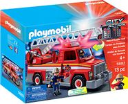 Playmobil City Action Fire Engine with Ladder Unit, Flashing Lights and Sounds