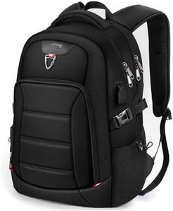 HOMIEE Sac à Dos Homme 17,3 Pouces, pour Ordinateur Portable Grande Capacité Respirant Antivol Imperméable, avec Port de Charge USB et Prise Casque pour Travail Voyage Affaires,