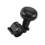 Universal Car Steering Wheel Booster Ball with Bearing Iron Clip,Steering Wheel Knob, Car Steering Wheel Knob Spinner Handle Ball for Tractor/Car/Truck Lorry(Black)