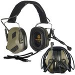 EARMOR M32 PLUS 2024 Varsion Tactical Headset Hunting & Shooting Earmuffs with Microphone, Sound Amplification, Nato TP120 Jacket (Green)