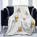 FASHIONDIY Winnie The Pooh Blanket Oversized Warm Adult Super Soft Blanket With Soft Anti-pilling Flannel For Adults & Kids 3D Print 60"x50"