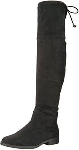 Rampage Women's UPSIDE Over the Knee Boot, Black Micro, 11 Medium US