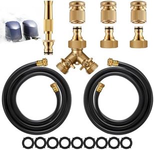Hohean Twin Outboard Flush Kit with 3 Pair Quick Connectors, Compatible with Yamaha/Honda Engines, Boat Motor Twin Flusher, Outboard Engine Flusher Adapter, Corrosion Resistant Brass