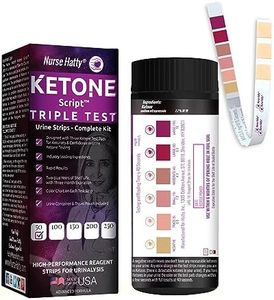 50ct ✓✓✓ T R I P L E TEST Ketone Strips | Complete KIT | 3X Urine Accuracy for Ketogenic, Ketosis, Low-carb, Paleo & Keto Diets | Urinalysis Test Tube, Travel Pouch & Built-in Color Chart | XL Strip