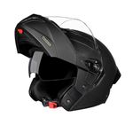 Studds Trooper ISI and DOT Certified Matt Finish Flip-up Full Face Helmet for Men and Women Matt Black L, Motorcycling