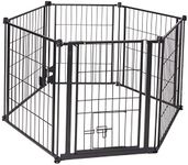 Carlson Pet Products Outdoor Super Wide Pet Pen and Gate Black 28x144 Inch