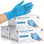 SAFEWAY Nitrile-Vinyl Blended Disposable Gloves, 3000, Powder-Free & Non-Latex, Protective Gloves for Medical Exams & Cooking, Blue, X-Large